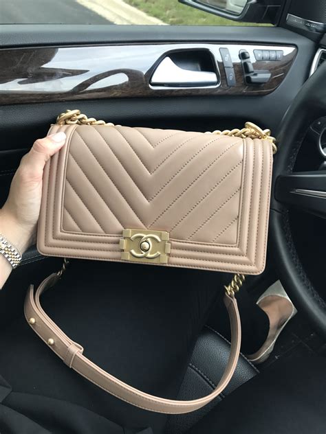 chanel 17k beige le boy|Chanel boys handbags.